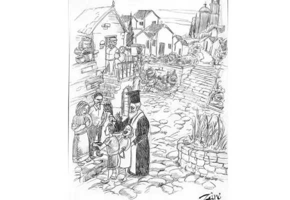 Τα “ΦΩΤΑ” παλιά (ι παπάς τσι του μουρέλ’ μι του μπακίρ’ στα σπίτια) και σήμερα (στη Νυφίδα) [Σκίτσο-κείμενο ντοπιολαλιάς-Φωτογραφίες]