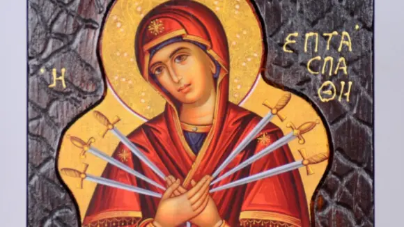 panagia- Το μοιρολόι της Παναγιάς στον Πολιχνίτο-Από το βιβλίο της Κλεονίκης Μαρμάρου-Παναγιά η επτάσπαθη