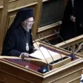 Ο ΟΙΚΟΥΜΕΝΙΚΟΣ ΠΑΤΡΙΑΡΧΗΣ κ.κ. ΒΑΡΘΟΛΟΜΑΙΟΣ  ΣΤΗ ΒΟΥΛΗ ΤΩΝ ΕΛΛΗΝΩΝ